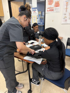 students in healthcare training 