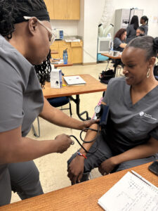 Medical assistant students in healthcare training 